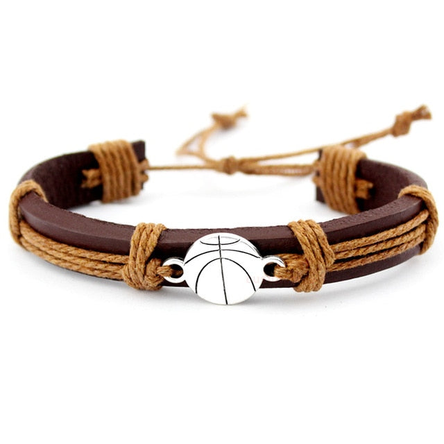 Basketball Leather Bracelets
